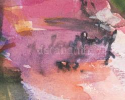 Igaly József (1905-1980): Patakmeder. Akvarell, papír, jelzett, 36×52 cm