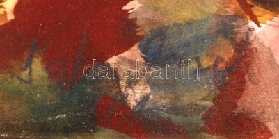 Igaly József (1905-1980): Patak parton. Akvarell, papír, jelzett, 36×52 cm