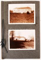 cca 1900-1910 Azonosítandó kastély külső, belső fotói és a tulajdonosok családi képei, négy kép vadá...