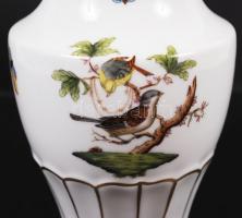 Herendi Rothschild váza, kézzel festett, jelzett, hibátlan, m:16 cm