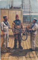 'Dressing the diver' Raphael Tuck Oilette, Hearts of oak no. 9014