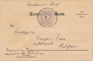 1899 Excelsior-Pneumatic, Hannoversche Gummi-Kamm Comp., cyclists, Serie D No. 6. litho