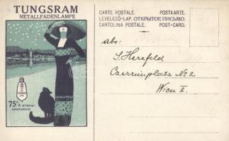 Tungsram drótlámpa, művészi reklám / Tungsram wire lamp, artistic advertisement
