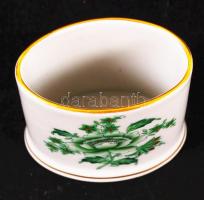 Herendi Apponyi mintás fogpiszkáló tartó, kézzel festett, jelzett, hibátlan, 5×5 cm