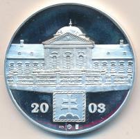 Szlovákia 2003. "Rudolf Schuster" Ag emlékérem dísztokban. Szign.: Novotny (31,93g/0.925/4...