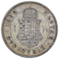 1882KB 1Ft Ag "Ferenc József / Barokk címer" Körmöcbánya T:1-,2
Hungary 1882KB 1 Forint Ag...