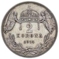 1914KB 2K Ag "Ferenc József" T:2
Hungary 1914. 2 Korona Ag "Franz Joseph" Kremni...