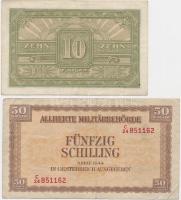 Ausztria/nemzetközi megszállás 1944. 10Sch + 50Sch T:III Austria/allied occupation 1944. 10 Schilling + 50 Schilling C:F
