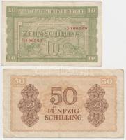 Ausztria/nemzetközi megszállás 1944. 10Sch + 50Sch T:III
Austria/allied occupation 1944. 10 Schillin...