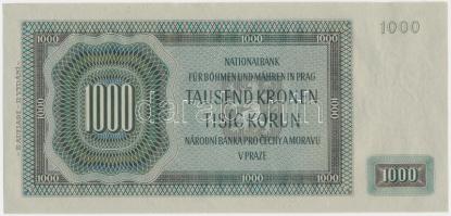 Német 3. Birodalom/Cseh-Morva Protektorátus 1942. 1000K 2. kiadás T:I
German Third Reich/Protectorat...