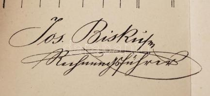 1887 A udvari vadászatok során kilőtt vadak kimutatása Joseph Biskruf udvari vadászmester saját kezű...