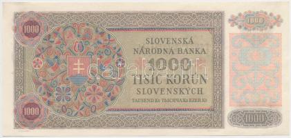 Szlovákia 1940. 1000K T:II-
Slovakia 1940. 1000 Korun C:VF
Krause 13