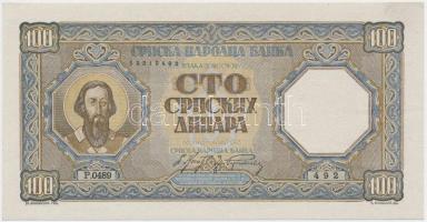 Szerbia / Német megszállás 1943. 100D T:I
Serbia / German occupation 1943. 100 Dinara C:UNC
Krause 3...