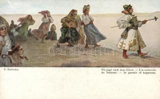 In pursuit of happiness / Die Jagd nach dem Glück, Theo Stroefer R. M. No. 311. s: Solomko