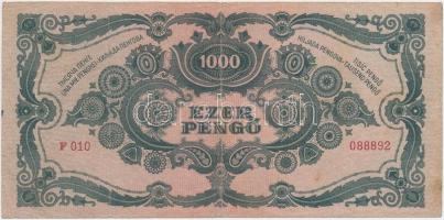 1945. 1000P lemezhiba a bélyeg "B" betűjénél T:III