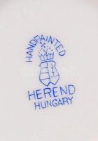 Herendi ékszeres dobozka, "Sopron hűség-kapu" felirattal, jelzett (koronás), hibátlan, d:7...