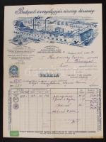 1916 Bp. IX., Budapesti Ásványolajgyár Rt. díszes fejléces számla