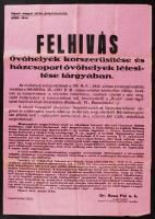 1941 Újpest város óvóhelyek létesítésére felhívó plakát 50x70 cm