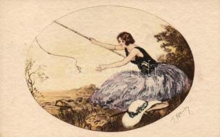 Fishing lady s: J. Hardy