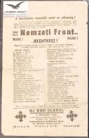 cca 1940 Magyar Magyarszocialista Néppárt rejtvényt is ábrázoló röplap / cca 1940 Hungarian National Socialist party flyer