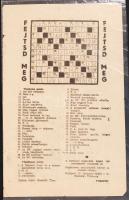 cca 1940 Magyar Magyarszocialista Néppárt rejtvényt is ábrázoló röplap / cca 1940 Hungarian National...