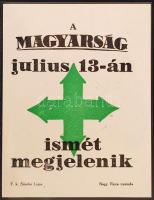 cca 1940 Nyilaskeresztes, nemzetiszocialista magyar röplap / cca 1940 Hungarian arrow-cross flye