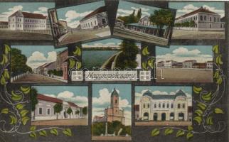 Nagytapolcsány, vasútállomással; kiadja Platzko Gyula / railway station, floral (EK)