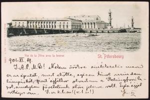 Cholnoky Jenő (1870-1950) földrajztudós saját kézzel írt képeslapja Szentpétervárról feleségének