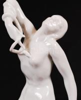 Herendi Kleopátra, fehér mázas, jelzett (csak mélynyomás), hibátlan, m:24 cm