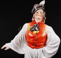 Herendi táncoló juhász, kézzel festett, jelzett, hibátlan / Herend dancing shepard m:29 cm
