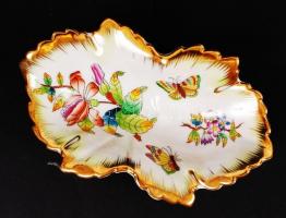 Herendi Viktória mintás tálka, kézzel festett jelzett, hibátlan, 15×8 cm/ Little hand painted Herend...