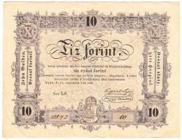 1848. 10Ft Kossuth bankó T:III