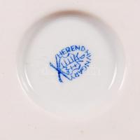 Herendi Rothschild ovális váza, kézzel festett, hibátlan, jelzett,  m:10 cm, h:15 cm