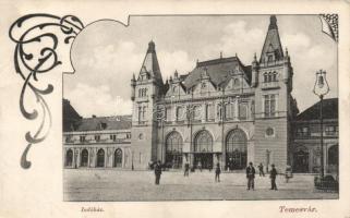 Temesvár, Indózáz, / railway station, Art Nouveau