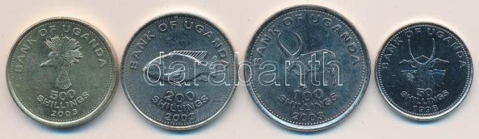 Uganda 1998-2003. 50Sh-500Sh (4xklf) T:1-2 Uganda 1998-2003. 50 Shilling -500 Shilling (4xdiff) C:UNC-XF