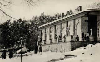 11 db MODERN fekete-fehér magyar városképes lap (étterem, szálló) / 11 modern black and white Hungar...