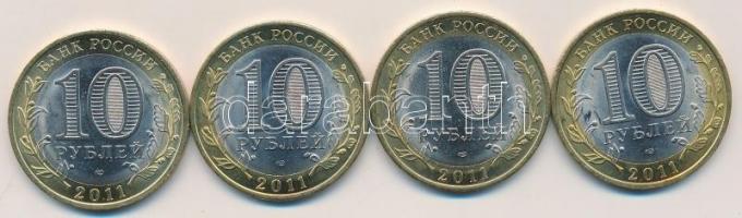 Oroszország 2011. 100R (4xklf) T:1-,2 Russia 2011. 100 Rubles (4xdiff) C:AU,XF