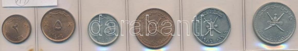 Omán 1970-1990. 2B-100B (6xklf) T:1-2
Oman 1970-1990. 2 Baisa - 100 Baisa (6xdiff) C:UNC-XF