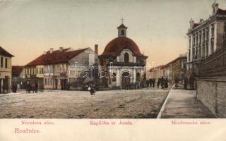 Roudnice, Nerudova ulice, Mezibranská ulice, Kaplicka Sv. Josefa / street corner, chapel