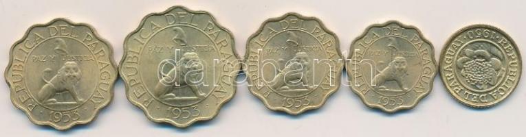 Paraguay 1950-1953. 1c-25c (5xklf) T:1-
Paraguay 1950-1953. 1 Centimo - 25 Centimos (5xdiff) C:AU