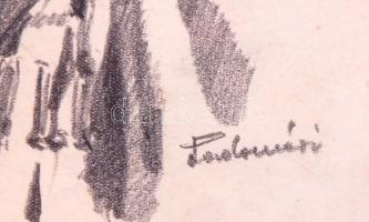 Szmrtnik János (Ladoméri, (1894-1951) : Cserkészfiú. Ceruza, papír, jelzett, üvegezett keretben 30×2...