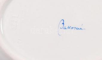 Herendi porcelán tálka és dobozka, hibátlan, jelzett (csak mélynyomás), tálka: 12x9 cm, doboz: 9x9 c...