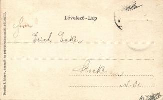 Pécs, Vasútállomás, címer / coat of arms litho (EK)