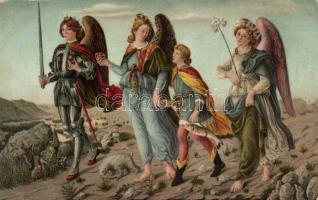 20 db RÉGI művész motívumú képeslap / 20 old motive cards, artists