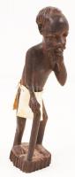 Afrikai faragott fa szobor, m: 20 cm / African carved wood sculpture