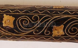 cca 1900 Sétapálca, rejtett tőrrel a szárában. Rézberakás és a borítás két helyen kissé sérült. / Wa...