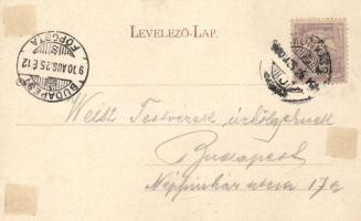 Munkács; Bertsik Emil kiadása (ragasztónyom / gluemark)