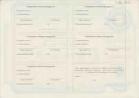 Budapest 1991. "Pharmafontana Budapest Gyógyszerellátó Vállalat" névre szóló vagyonjegy 10...