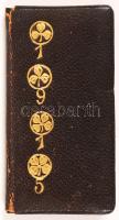 1915 Tárca naptár (Recece naptár). Bőr kötésben 35x70 mm