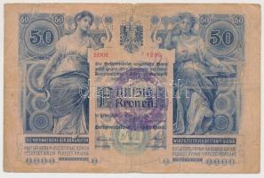 1902. 50K lila körbélyegzővel T:III-
Adamo K23Be